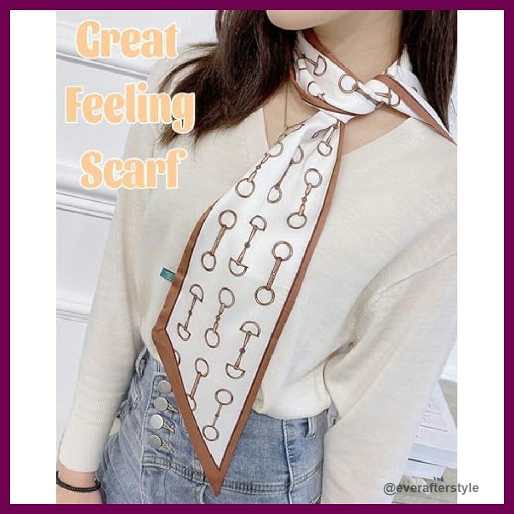 Silk-Like Satin Head Scarf Elegant Chic Versatile Accessory for Hair Neck Bag - Picture 5 of 8